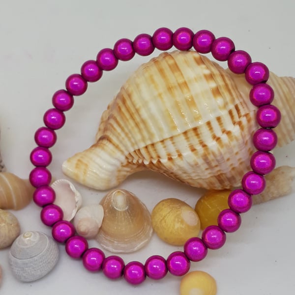 BR475 Pink miracle bead bracelet