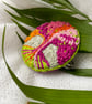 Brooch, Hand Embroidered Multi Coloured Tree of Life  - Image 3