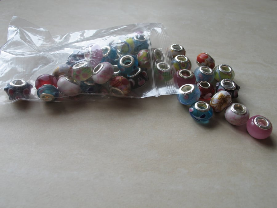 Assorted Mix of Charm Spacer Beads