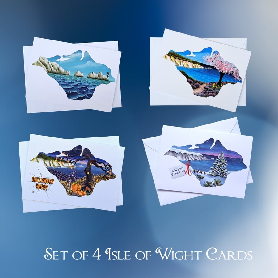 Isle of Wight Set of 4 Seasons Cards
