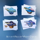 Isle of Wight Set of 4 Seasons Cards
