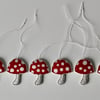 Little Mushrooms 3 - Six Hanging Decorations