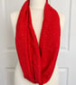Red with Gold Speckles Infinity Scarf, 100% cotton  - Image 9