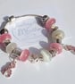 Breast Cancer Awareness Pink Ribbon Charm Bracelet Jewellery Gift 9" 23cms - Image 6