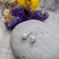 Sterling Silver Sparkle Bead Earrings - JBJ1052