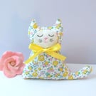  Lavender Cat Sachet Liberty Coastal Cream Floral Fabric