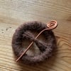 Old Blandford Style Dorset Button Shawl or Wrap Pin from hand spun Alpaca Yarn