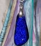 Small Blue Dichroic Glass Pendant - 1265 - Image 2