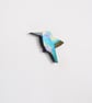 Hummingbird wall art, set of 2 flying miniature birds, tropical bird decor. - Image 6
