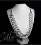 Silver Coloured Aluminium Chain lightweight Necklace - Image 1