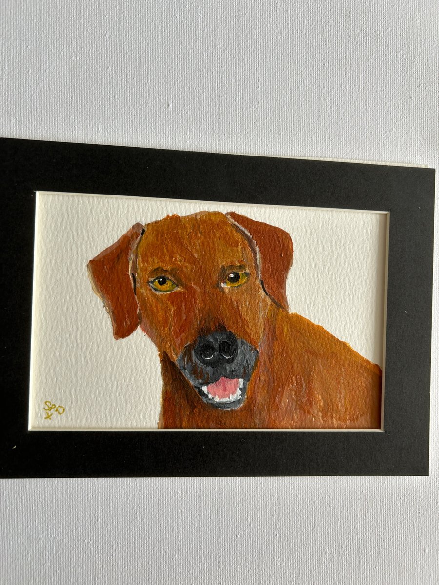Original painting 5x7" dog portrait 
