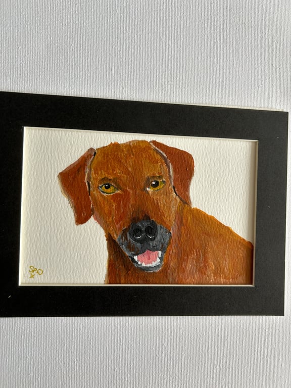 Original painting 5x7" dog portrait 