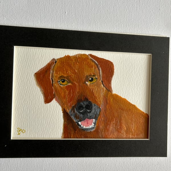 Original painting 5x7" dog portrait 