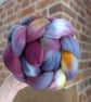 Hand Dyed Polwarth Top 101g Spinning Fibre - Damson - Image 2