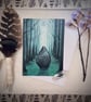 Spirit Stone Magical Greetings Card (Pagan,Wiccan,Moon,Standing Stones)