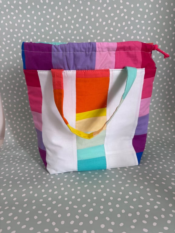 Summer seconds - - Patchwork padded drawstring bag with handle