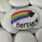 Pet loss memorial keepsake stone. Loss, grief, dog, cat, Rainbow bridge, Gift