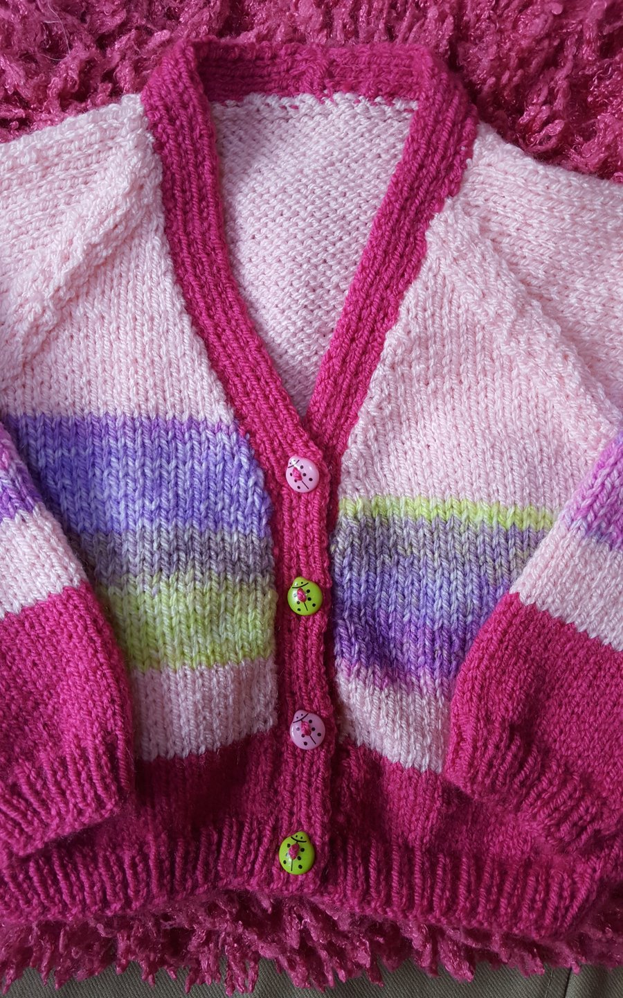 Soft Pink Pastel Baby Cardigan