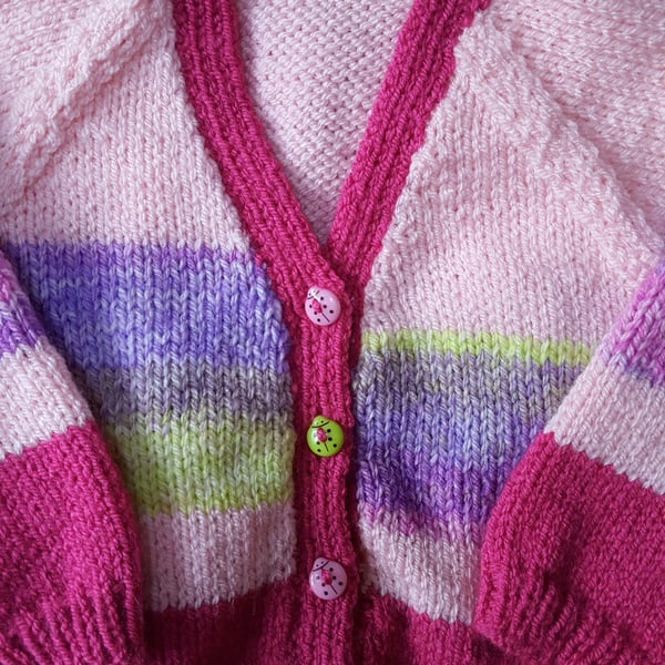 Soft Pink Pastel Baby Cardigan