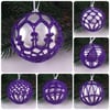 Christmas baubles boxed set of 6 large decorated with crochet lace (A27)