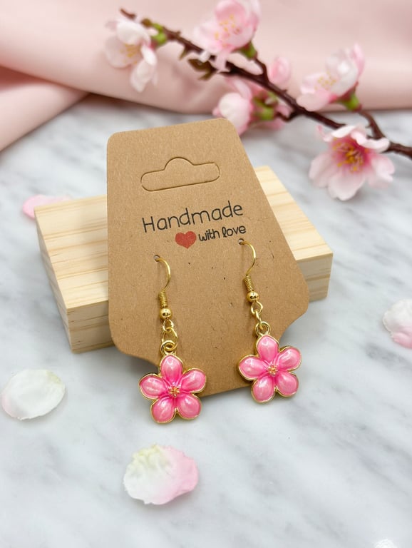 Celebrate delicate beauty with these charming handmade flower earrings.