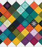 042J - Quaker Sampler - Coloured tiled patchwork squares on white - CS Pattern - Image 2