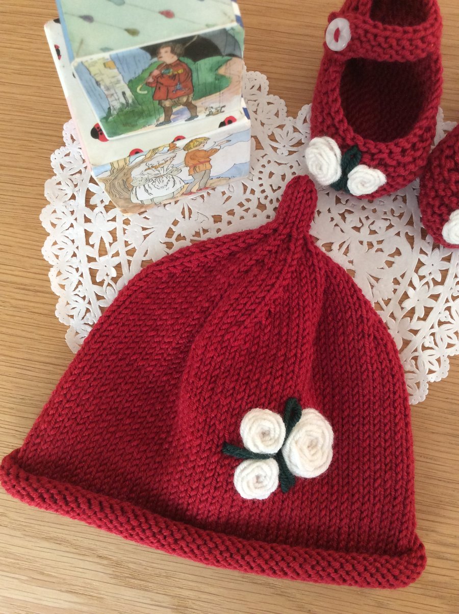 Hand Knitted Baby Beanie 