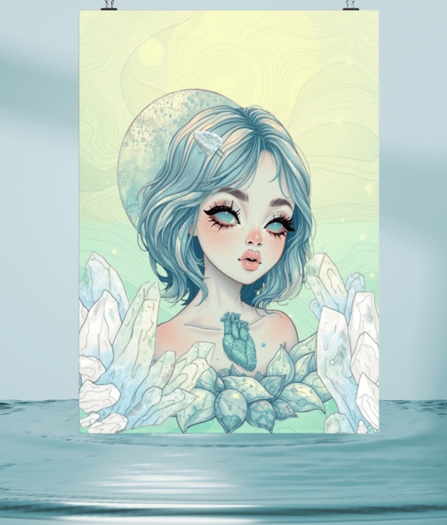 Larimar pixie art print