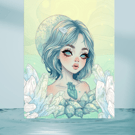 Larimar pixie art print