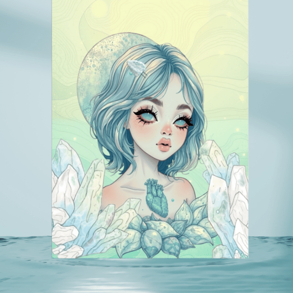Larimar pixie art print