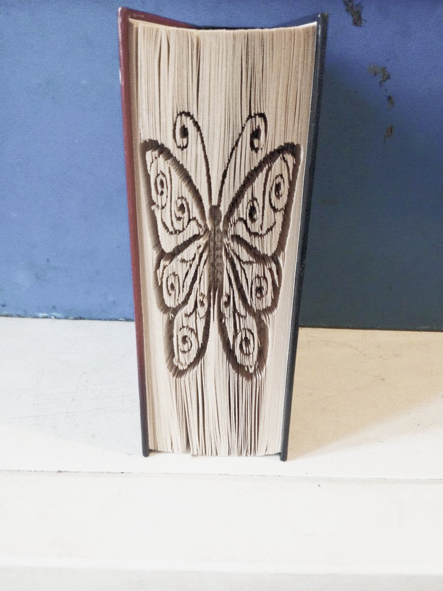 Butterfly CUT & FOLD Book Folding Pattern - EMAILED PDF PATTERN