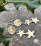 Brass Star Dangle Earrings - Image 1