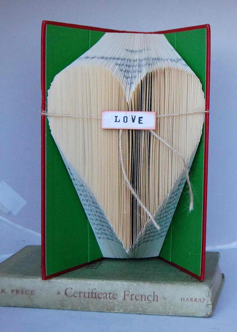 Book Art - Love . Heart