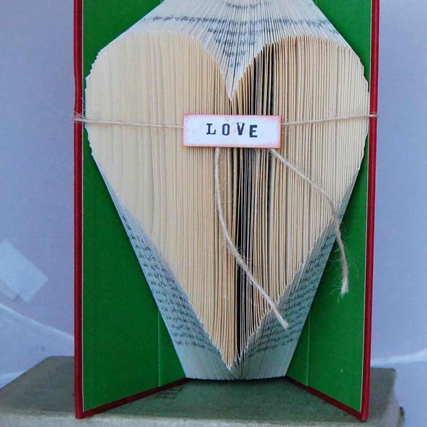 Book Art - Love . Heart