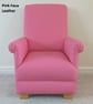 Girls Pink Chair Kids Faux Leather Cerise Armchair Children's Seat Small Nursery - Image 2