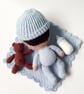 Handmade Heirloom Crocheted Amigurumi Baby Boy Doll Toy with Accessories - Image 5