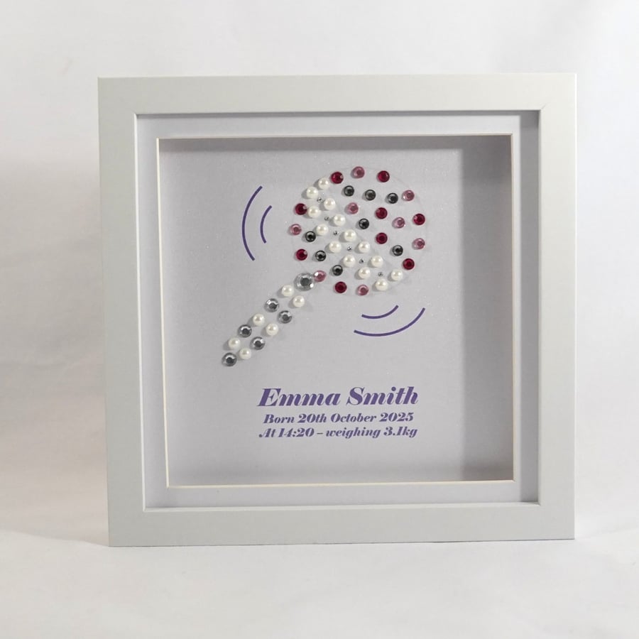 Personalised New Baby Gift Frame - Custom Announcement Keepsake