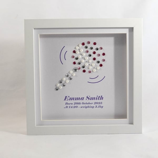 Personalised New Baby Gift Frame - Custom Announcement Keepsake