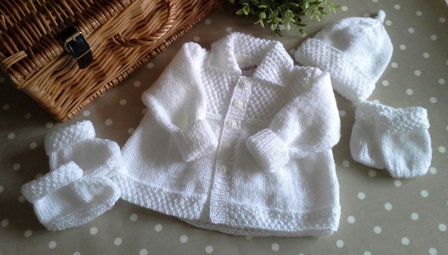 ORDER FOR GAIL White Baby Layette Set