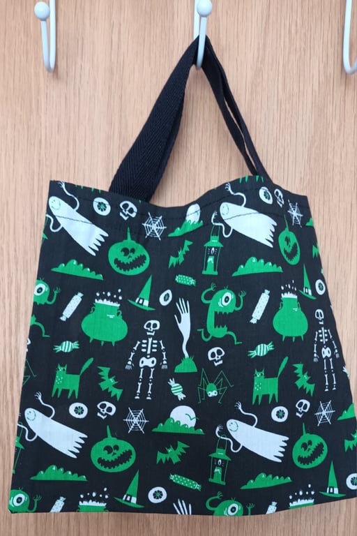 Childs Small Reusable Halloween Trick Or Treat Tote Bag 