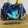 Reserved for Tracy - Navy Grab Bag in 'Kingfisher and Iris - by Sanderson"