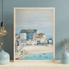 St Ives Cornwall Painting Seascape Wall Art Coastal Art Cornish Harbour Original