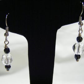 Hematite and Quartz Earrings