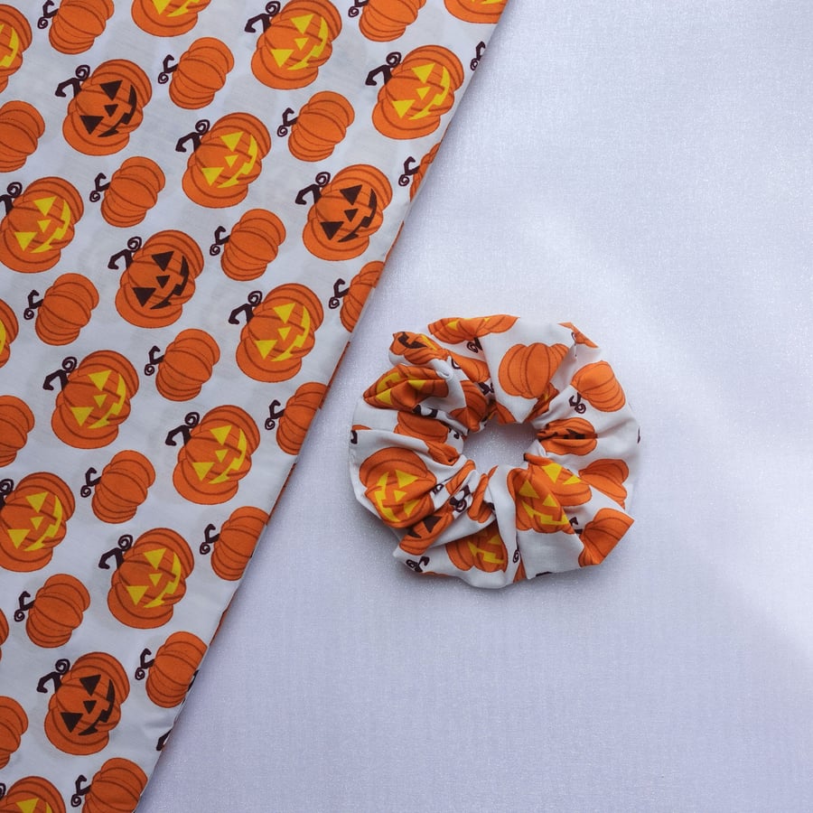 Halloween Scrunchies, Pumpkin Scrunchies, Spooky Autumn Scrunchies