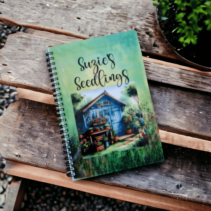 Personalised seedlings notebook 