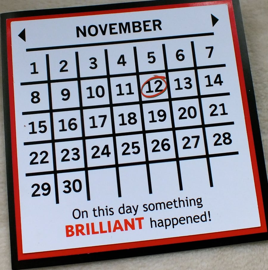 Personalised Handmade Birthday Calendar Card