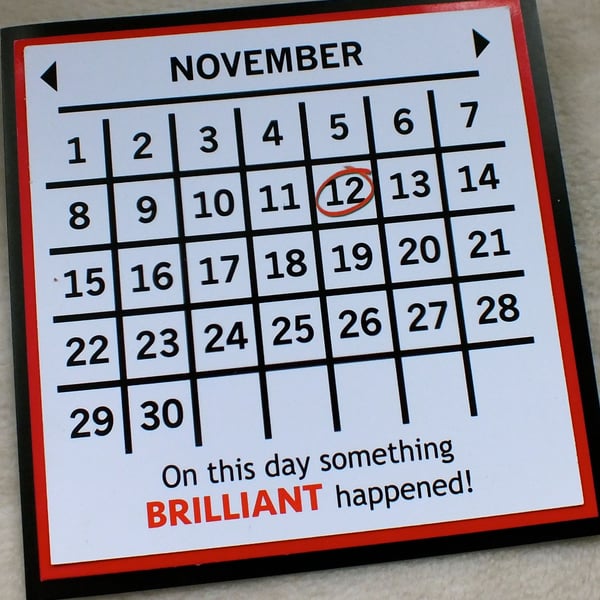 Personalised Handmade Birthday Calendar Card