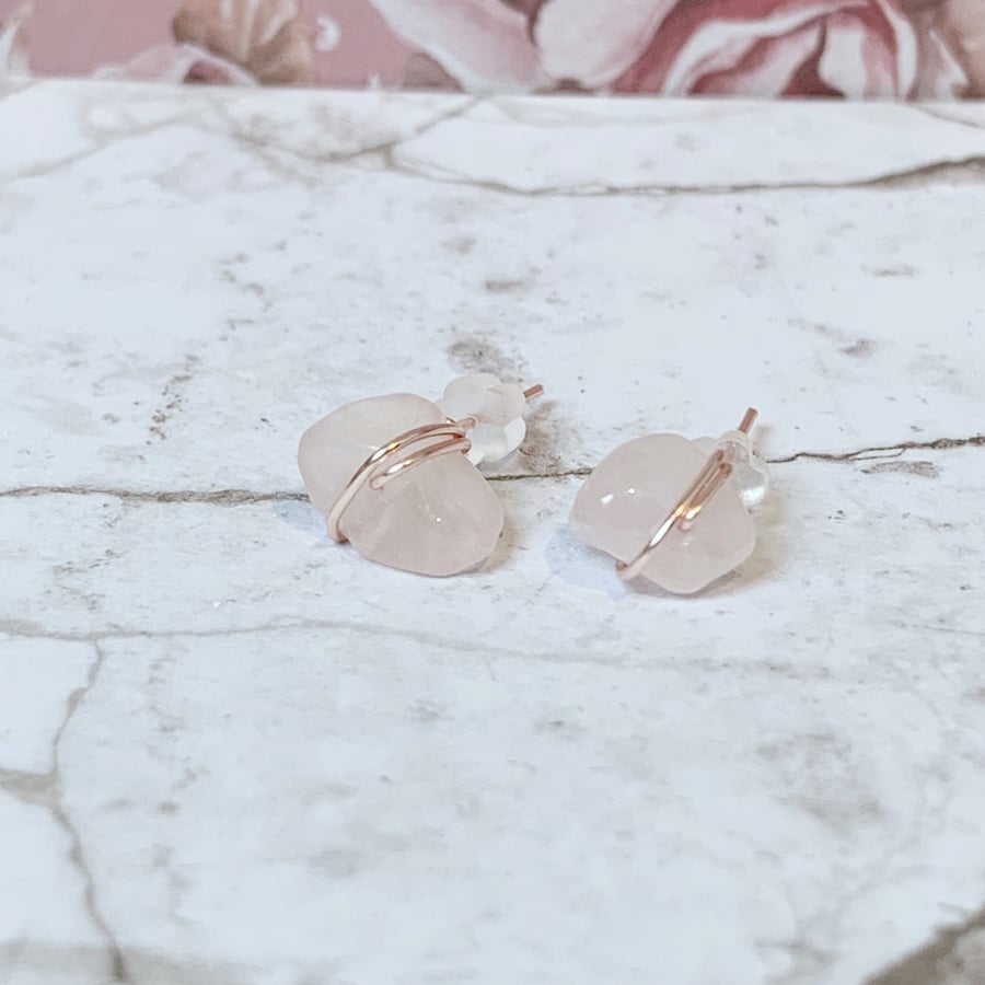 Ella Stud Rose Quartz Ella Stud Rose Quartz