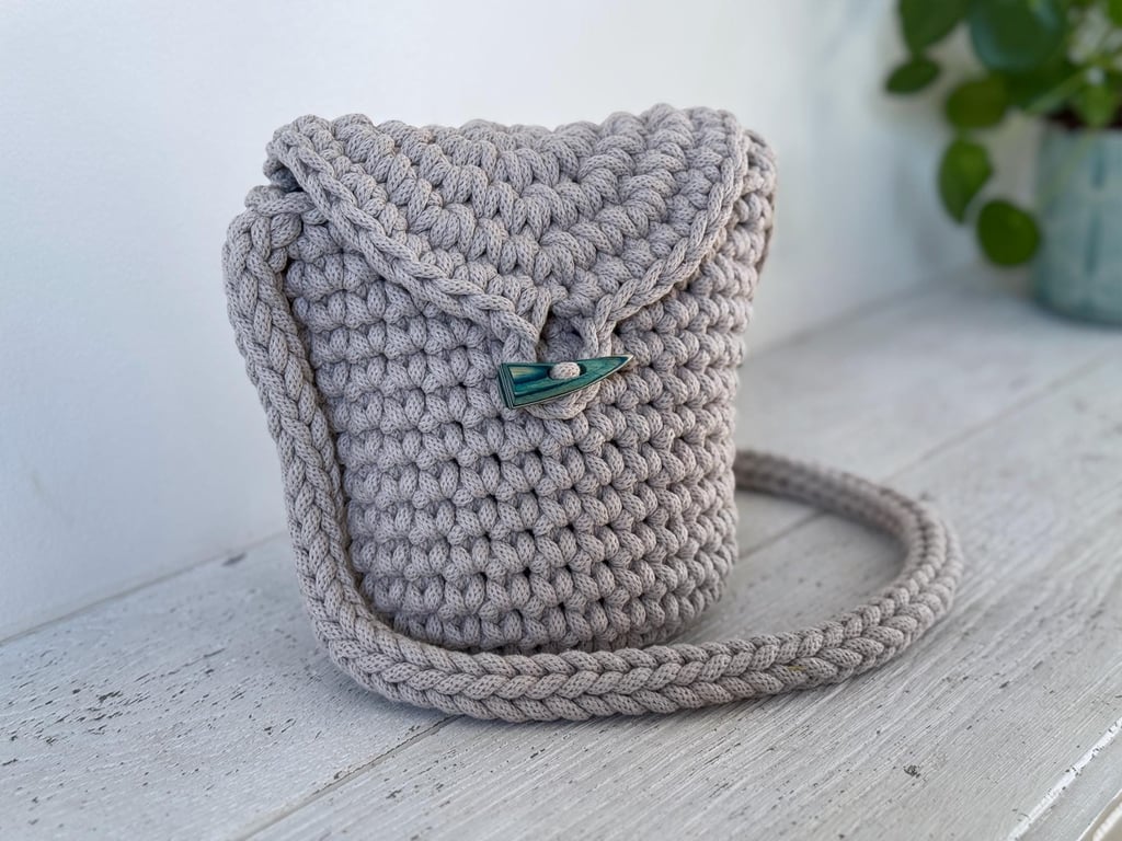 Handmade Lined Crochet Bag