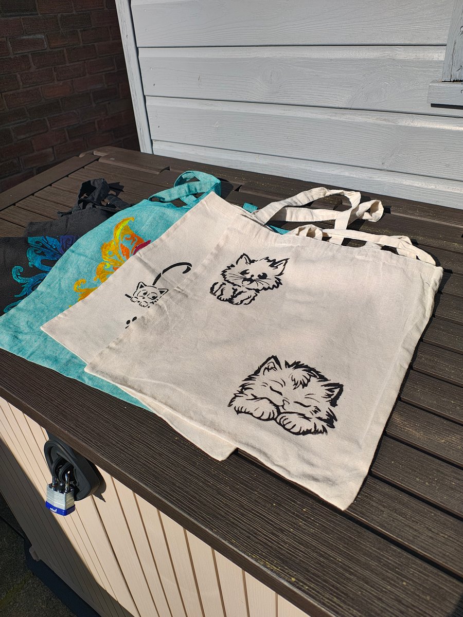 Hand painted tote bag 